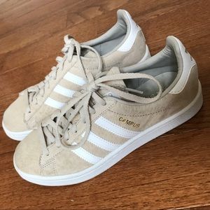 Tan Adidas Campus Sneakers